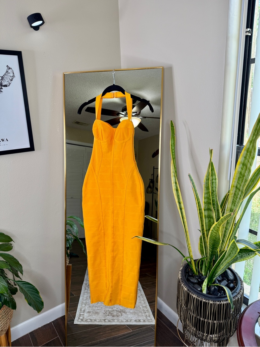 House of CB THE SCULPT Orange Sherbet Midi Bandage Dress NWT - Picture 8 of 12